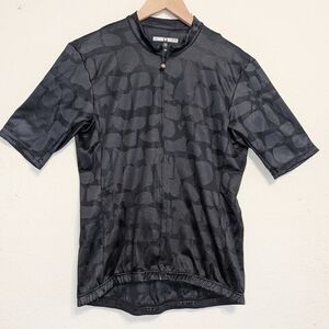 Castelli Men's Pave Bike Full Zip Jersey Black Size XL Cycling Biking EUC